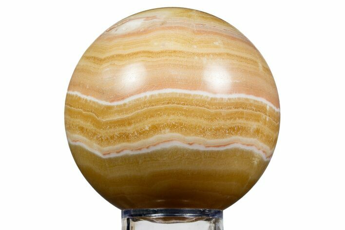 Polished, Orange Creamsicle Calcite Sphere - Mexico #343868